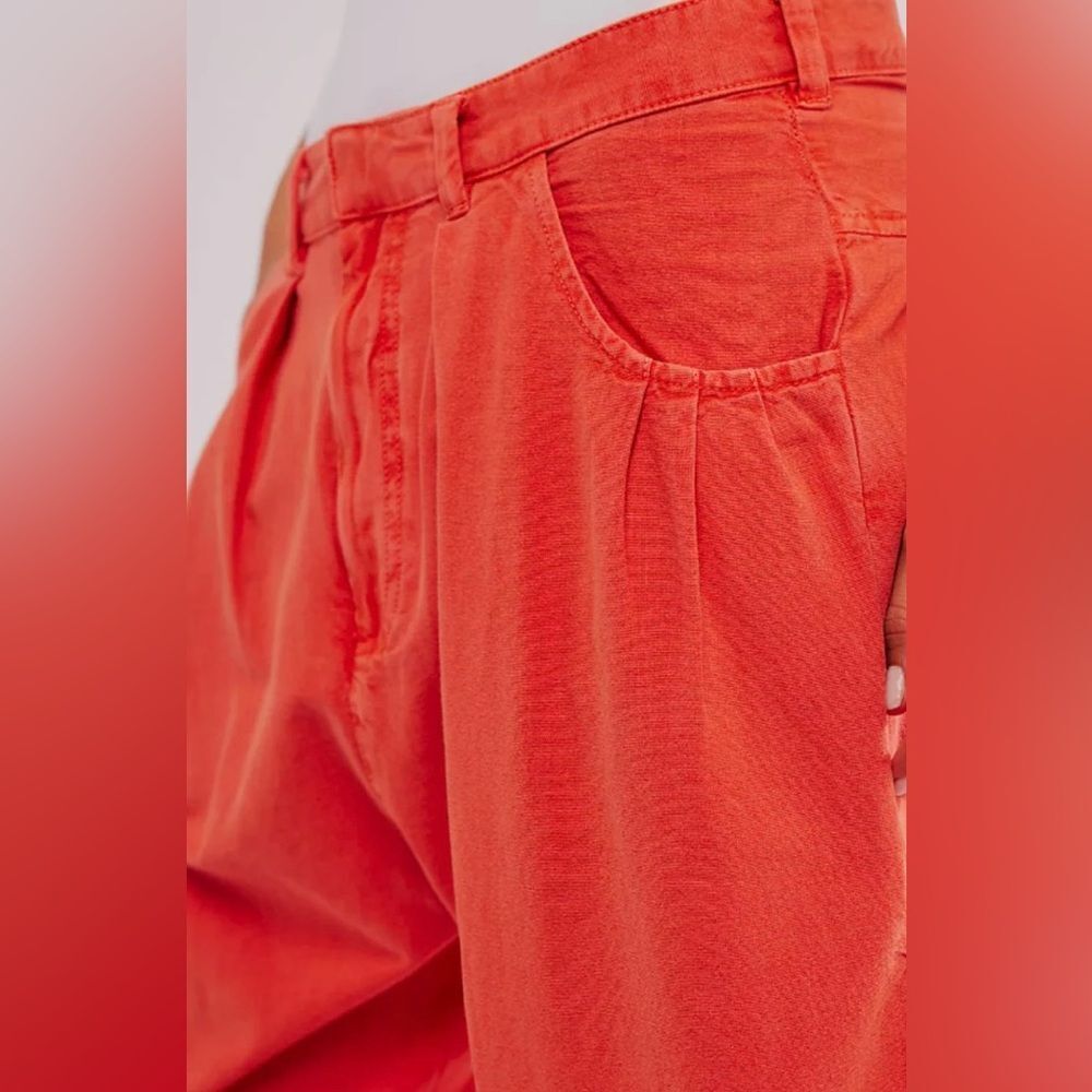 Free People Wide Leg Pants in Orange - Picture 4 of 15